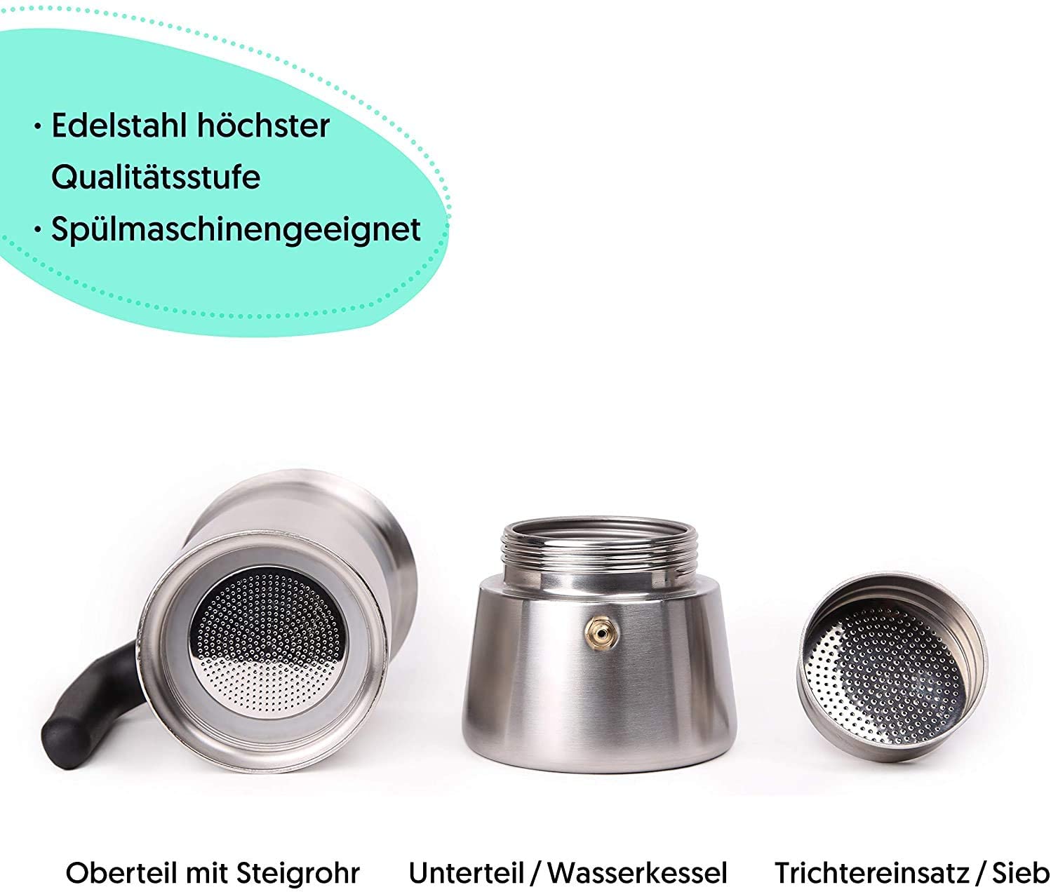 Groenenberg Espresso Maker Induction Hob 46 Cup StoveTop Coffee