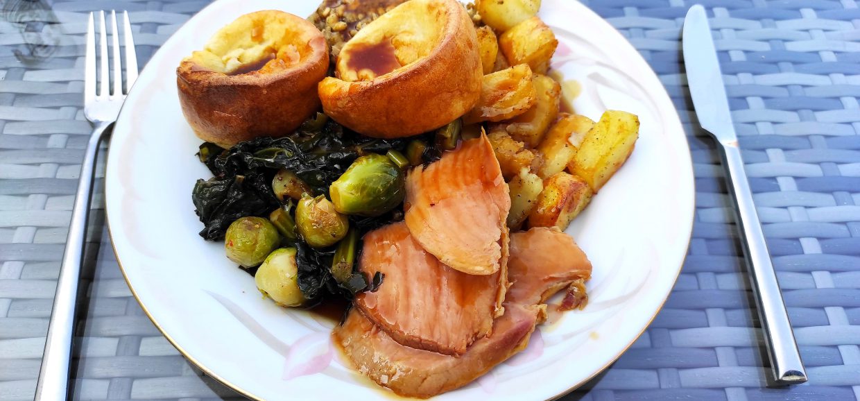 Gammon Sunday roast dinner