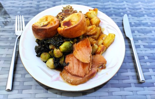 Gammon Sunday roast dinner