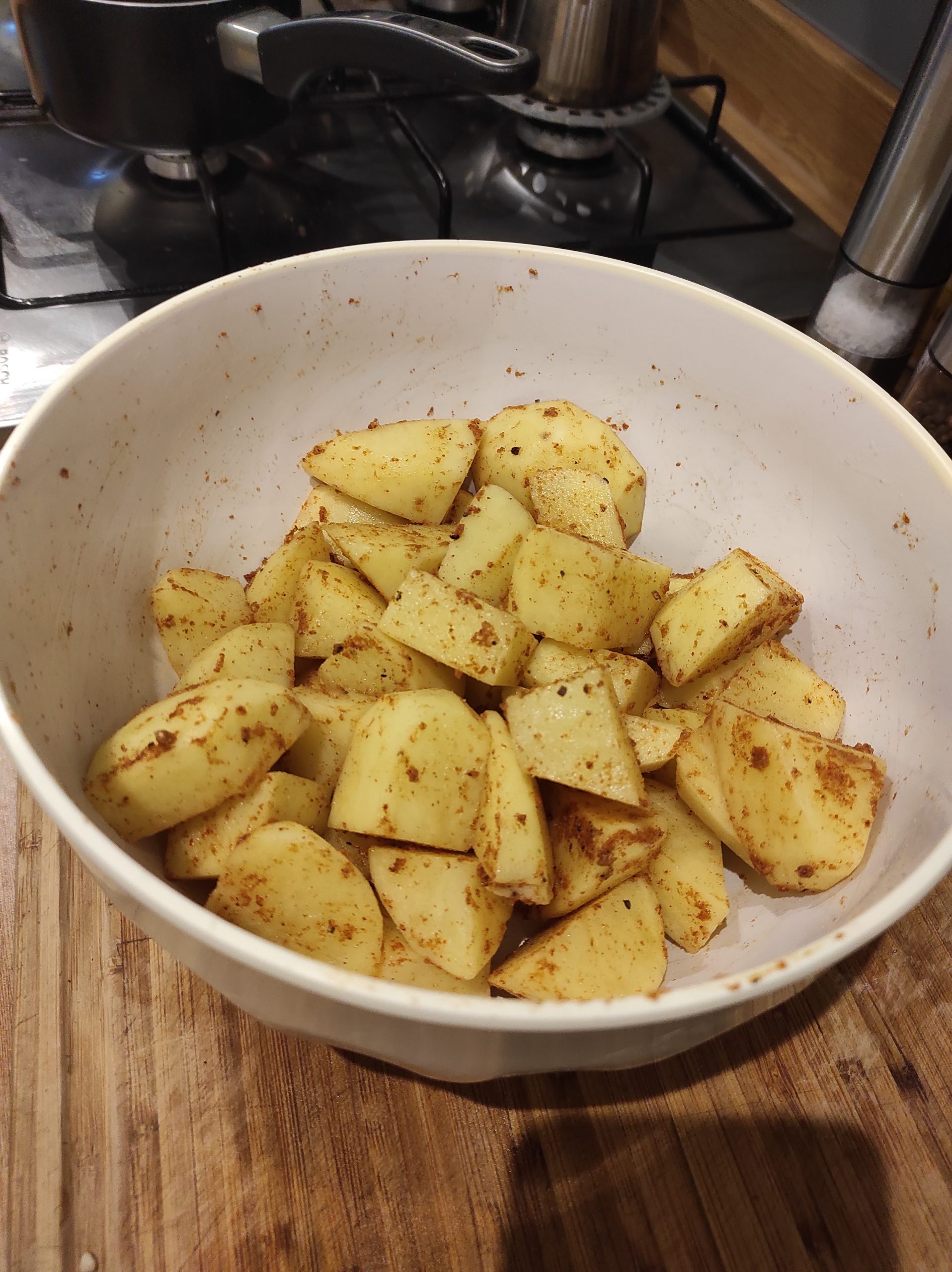 Mix air fryer potatoes